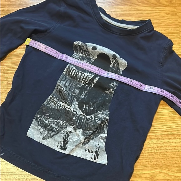 Blue Long Sleeve Tee with Nature Graphic - Picture 3 of 4